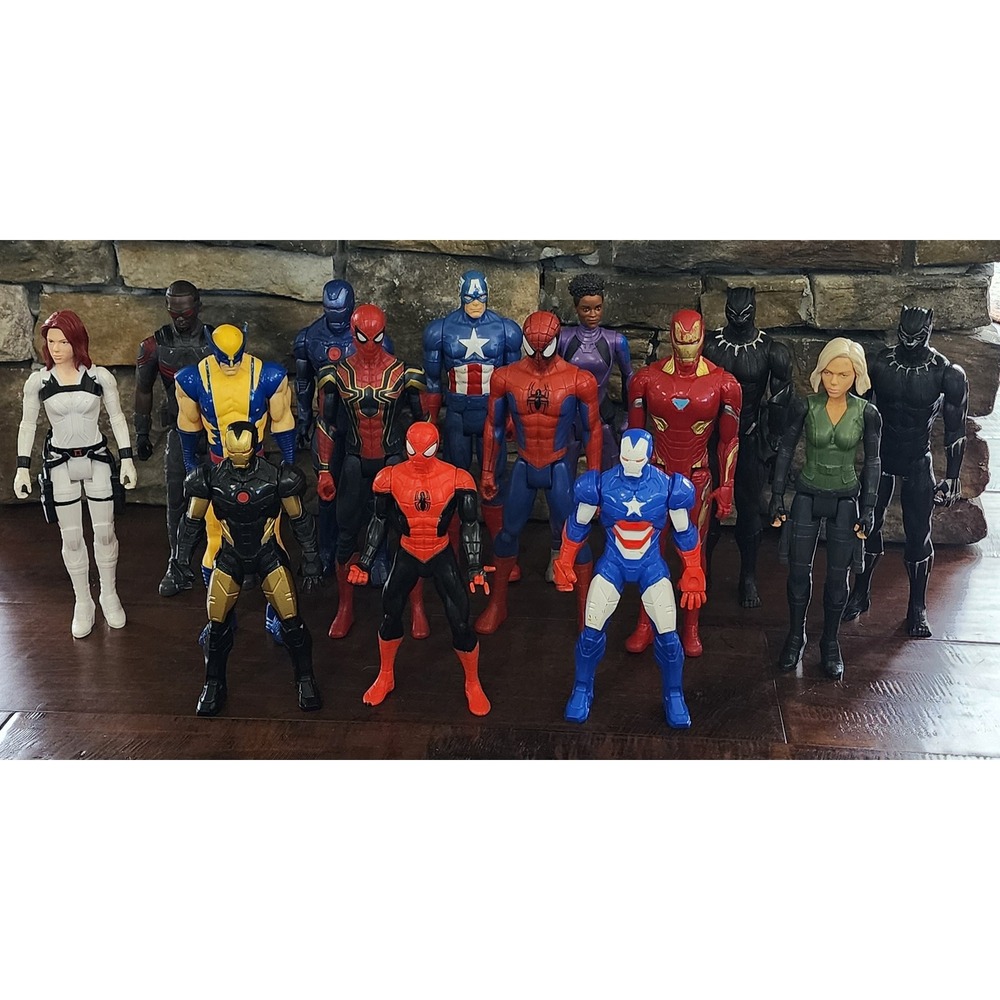 Marvel Avengers Titan Hero Series Action Figures Lot of 15 12" & 7.5"